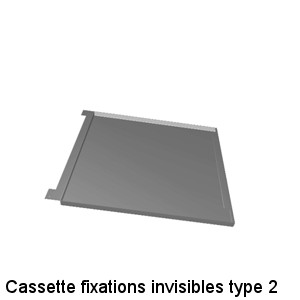 Cassette fixations invisibles type 2
